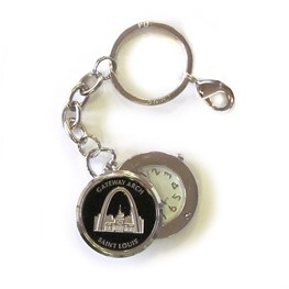 Swivel Clock Keychain: Gateway Arch